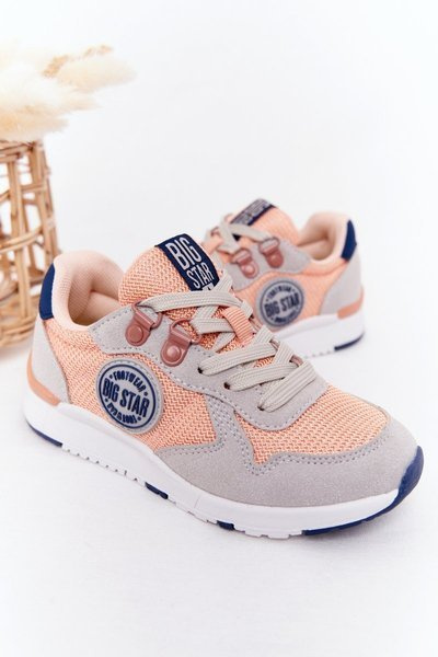 Chaussures de sport pour enfants en mousse à mémoire de forme Big Star HH374180 orange clair