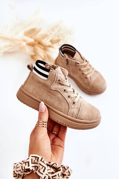 Baskets montantes à fermeture éclair pour enfant Beige Boone