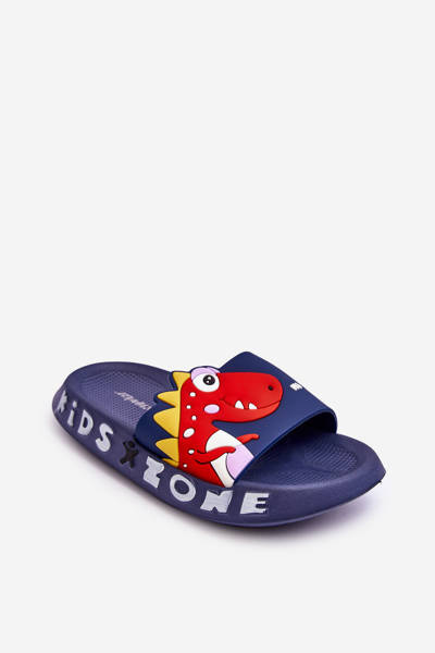 Chaussons en mousse enfant Dinosaure bleu marine Dario