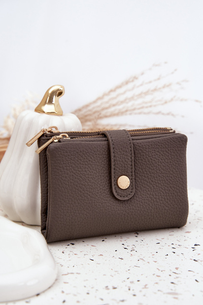 Portefeuille Femme En Cuir Écologique Gris Ilissea