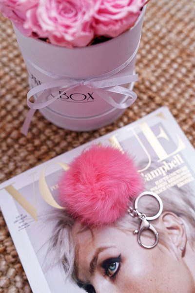 Didelis raktų pakabukas šviesiai rožinės spalvos rankinės pakabukas