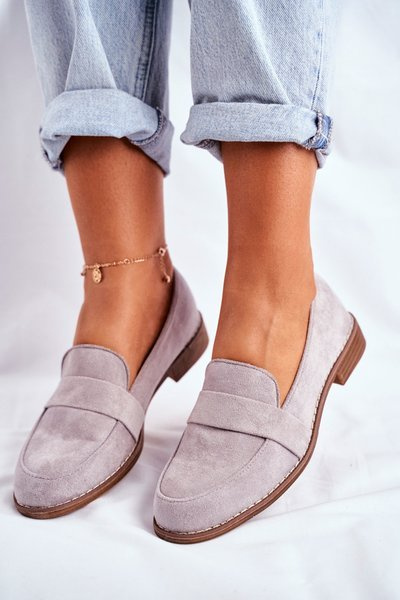 Semi-chaussures en daim pour femmes gris Cintra