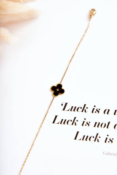 Women's Bracelet With A Ornament Black-Gold