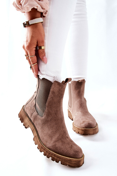 Bottines Chelsea en cuir Nicole Brown Brace