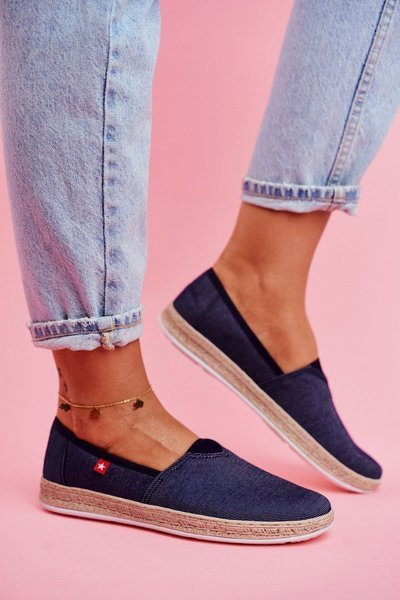 Big Star Damen Espadrilles zum Hineinschlüpfen Marineblau FF276024
