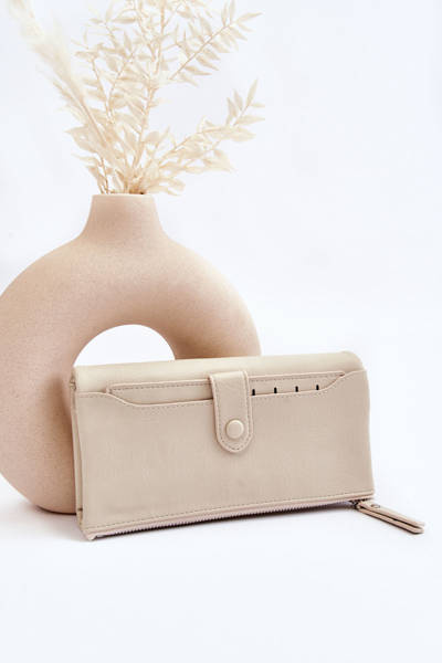 Portofelul mare de femei Evina Beige