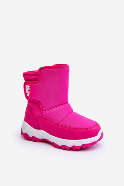 Bottes de neige à lacets doublées polaire pour enfant rose Big Star MM374121