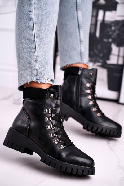 Damenstiefel Workers Schwarz Endragon
