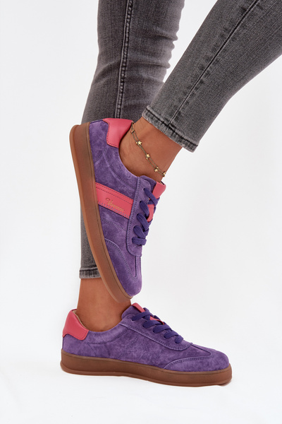 Baskets en nubuck pour femmes Vinceza 79576 violettes