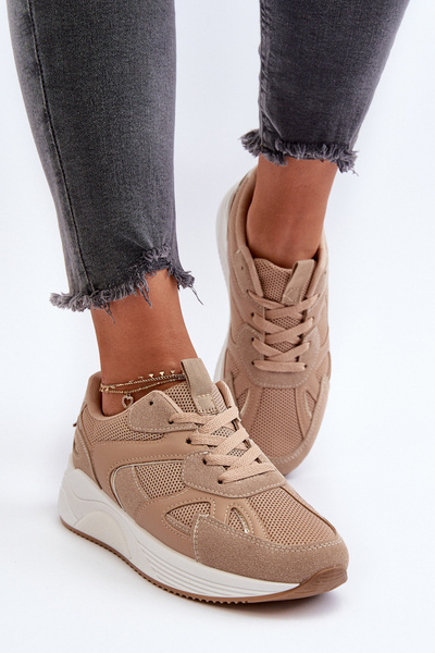 Damen Plateau-Sneaker Braun Lenivia