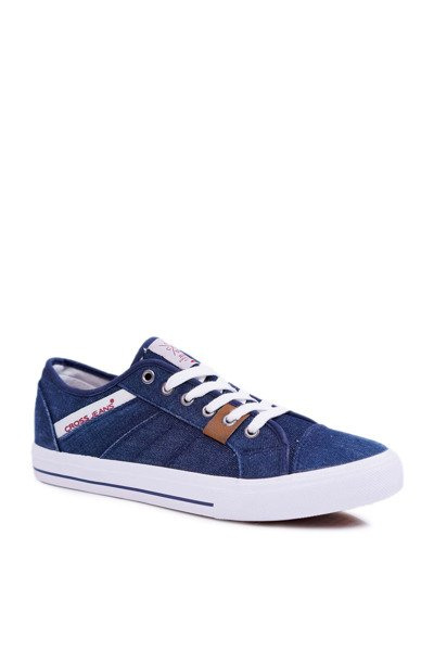 Herren Cross Jeans Klassische Jeans Sneakers Marineblau DD1R4027