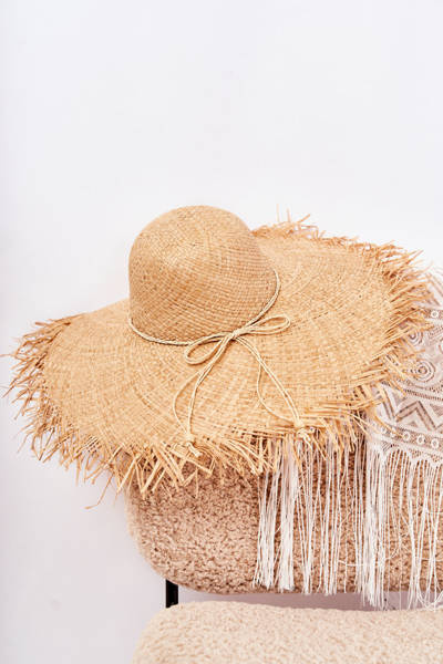 Chapeau de Paille Femme Beige Majla