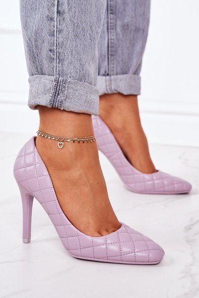 Talons matelassés élégants violet Rosanna