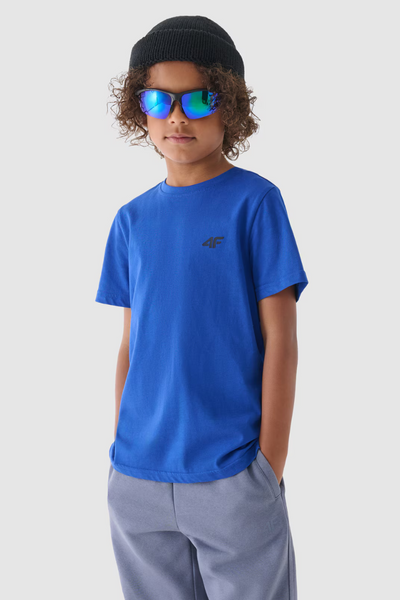 Boys Smooth Cotton marškinėliai mėlyni 4F 4FJWMM00TTSHM1626-36S