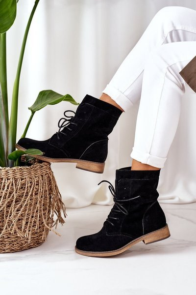 Cizme cu dublu pupers Black Violetta