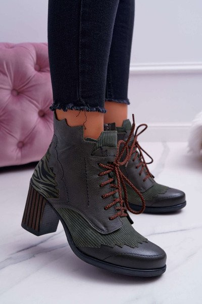 Bottes En Cuir Pour Femme Maciejka Vert 03190-09
