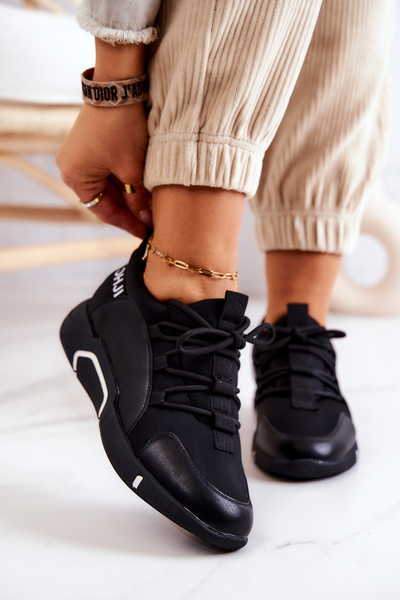 Chaussures de Sport Baskets Slip On Noir Marvene