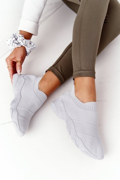 Damen Sport Slip-on Schuhe Grau Yoga Klasse