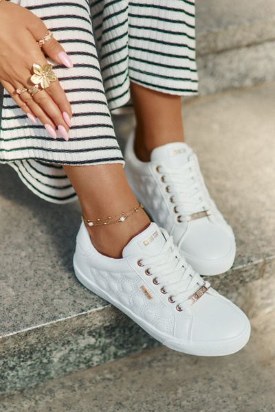 Damen Sneakers Aus Öko Leder Big Star RR274322 Weiß