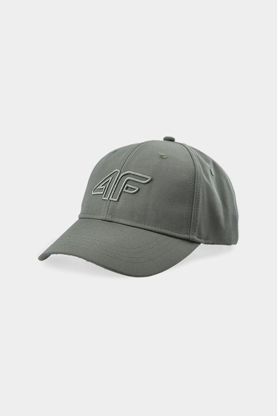 Cap With Brim 4F STRAPBACK Unisex Khaki 4FWAW24ACABU314-43S