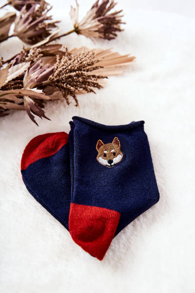 Kindersocken Pressless Baby Fox Marineblau