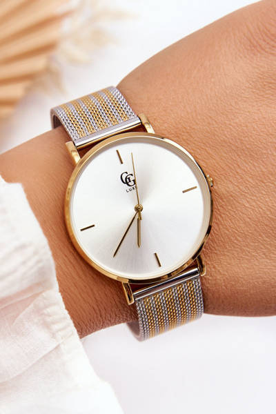 Montre Femme GG Luxe Argent-Or Fibre