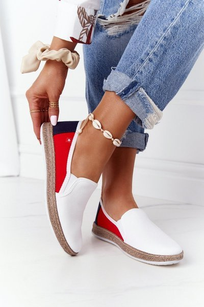 Big Star Damen Espadrilles HH276009 Weiß-Rot
