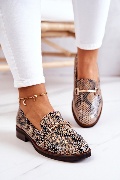 Női Brogues Laura Messi bézs és fekete 2121