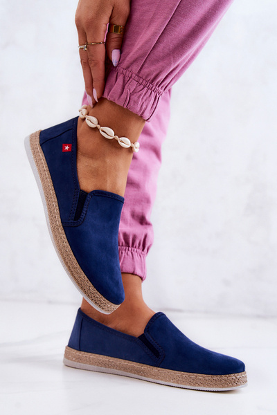 Női Espadrille Slip-On Big Star JJ276003 Sötétkék