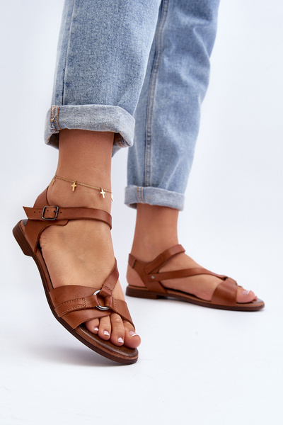 Zazoo 40182 Damen Ledersandalen Braun