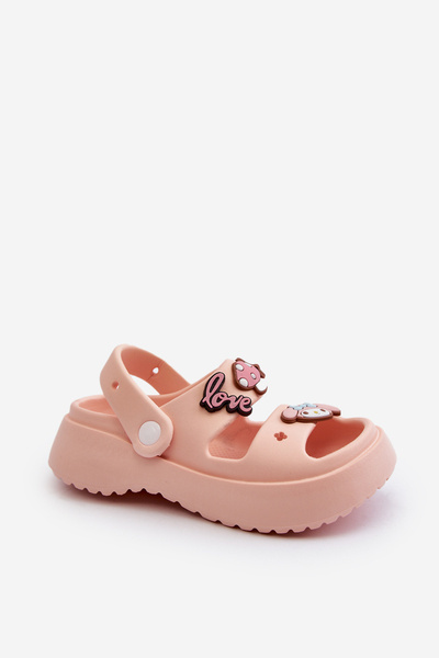 Tongs légères en mousse pour enfants avec décorations roses Ifrana