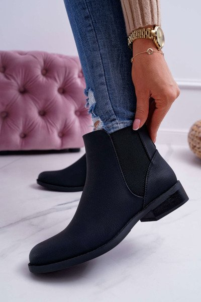 Damen Flacher Absatz Sandalen Stiefel Schwarz Barski 18-75