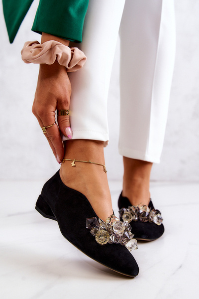 Chaussures élégantes en daim avec décoration Noir McQueen