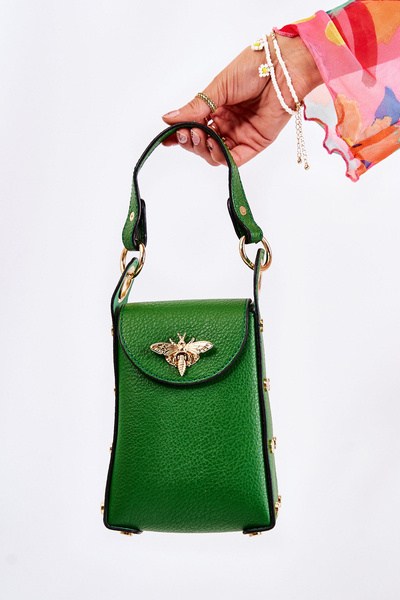 Small Women's Handbag With Ornament Green Ellies