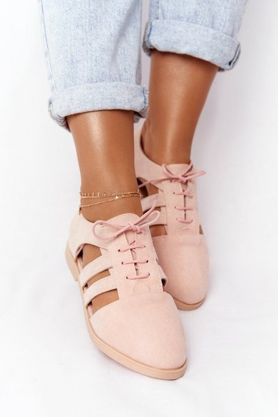Femei Brogues cu decupaje Pink Lu Boo