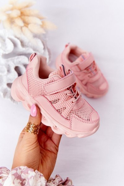 Baskets Enfant Avec Semelle Clignotante LED Rose So Cool !