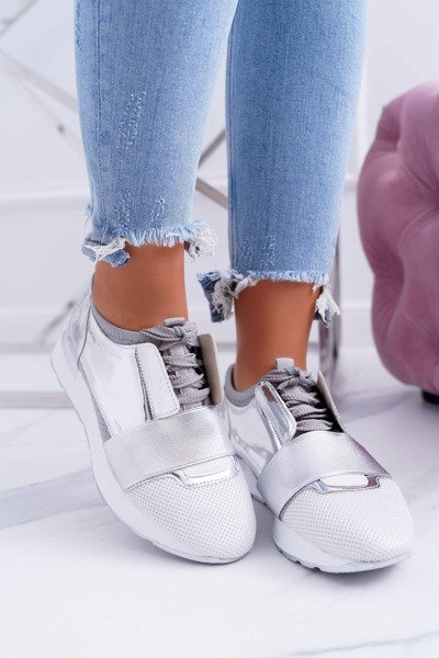 Lu Boo Damen Silber Sportschuhe Madoni