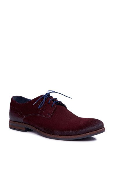 Demi-chaussures décontractées en cuir pour hommes Nikopol Maroon Lajos