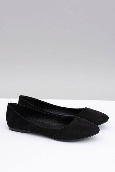 Schwarz Damen Buenos Wildleder Ballerinas