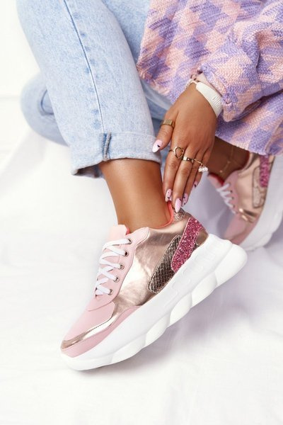 Női sportcipők a platformon Lu Boo Pink