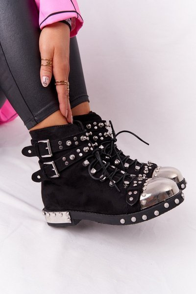 Hőszigetelt női csizma Jets Suede Black Lu Boo
