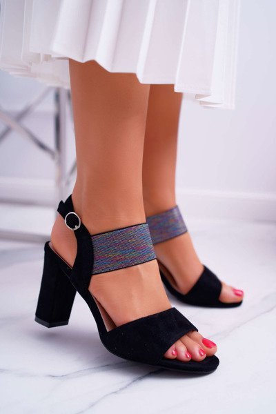 Sandale pentru femei Stiletto Sergio Leone SK857 Nargos negru