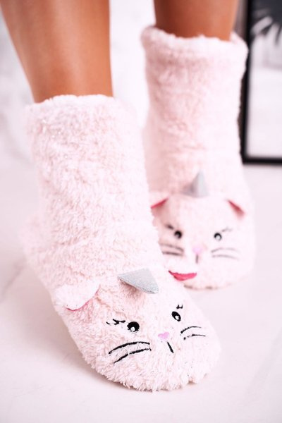 Hőszigetelt női otthoni papucs világos rózsaszín Nyan Cat