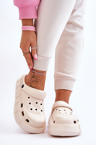 Moteriška putplasčio platforma Crocs Beige Beckett