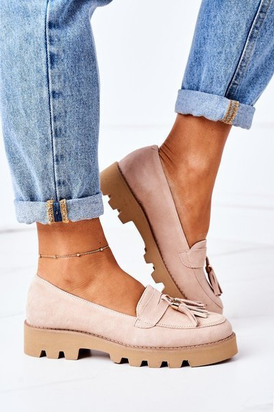 Wildleder Mokassin Lewski Schuhe 3053 Cappuccino