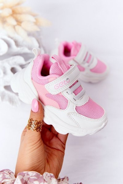 Kinder Sport Turnschuhe Schuhe Weiß Rosa Zucker