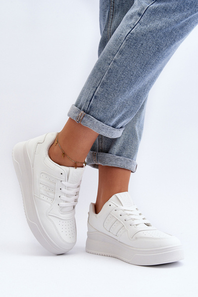 Sneakers sport pentru femei albi Frutesa