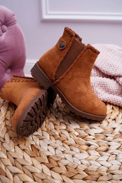 Jugend Flache Stiefel mit Absatz Camel Sicarro