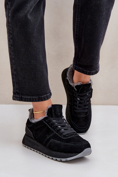 Baskets Femme Avec Fourrure Et Élément Brillant Big Star OO274580 Noir