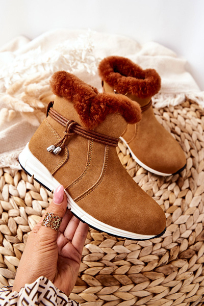 Gyermek hócsizma szőrmével Big Star BB374058BS Camel